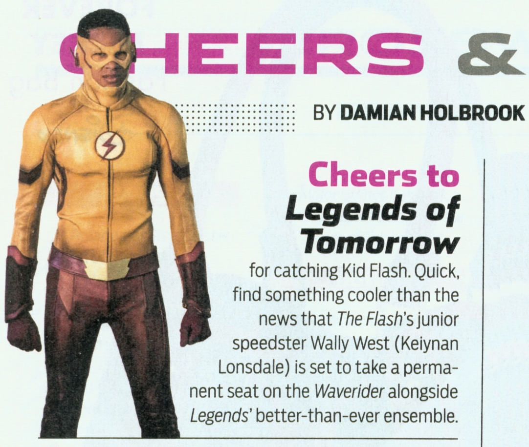 TV Guide Cheer re adding Kid Flash to Legends of Tomorrow